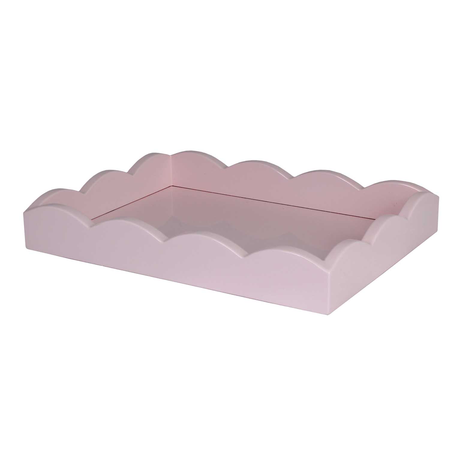 Addison Ross Scalloped Tray 11x8 - Pale Pink